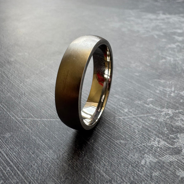 6mm D-Shape Platinum Wedding Band