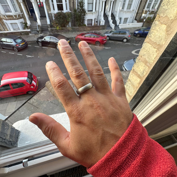 6mm D-Shape Platinum Wedding Band