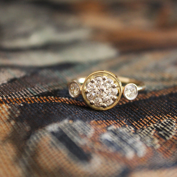 Circled Diamond Ring