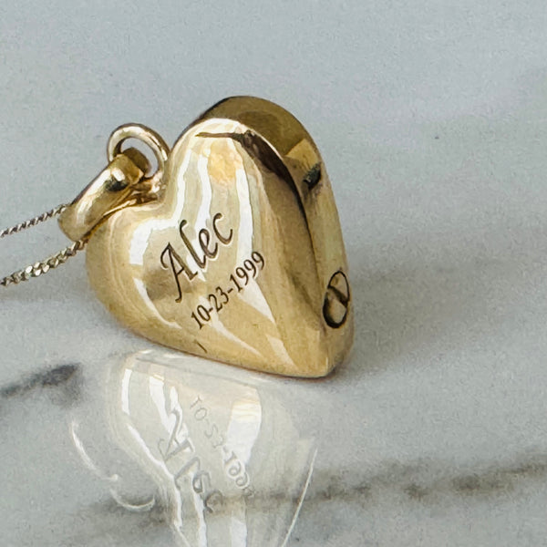 Cremation Ashes Heart Pendant