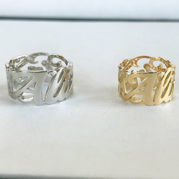 Latin Calligraphy Ring