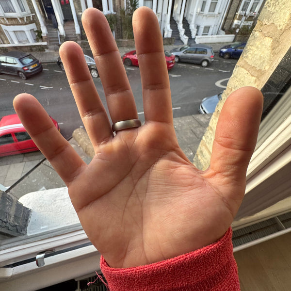 6mm D-Shape Platinum Wedding Band