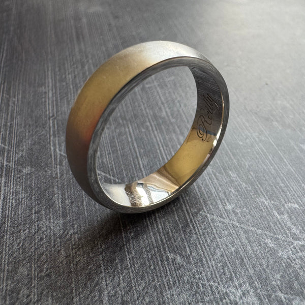 6mm D-Shape Platinum Wedding Band