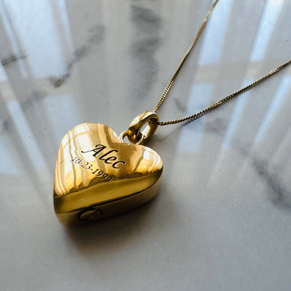 Cremation Ashes Heart Pendant