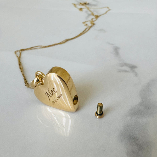 Cremation Ashes Heart Pendant
