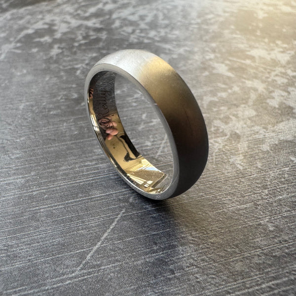 6mm D-Shape Platinum Wedding Band