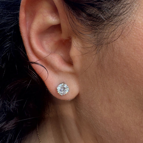 18K Gold 2.00 CTW Lab-Grown Diamond Stud Earrings