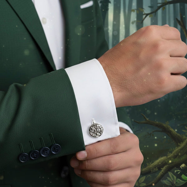 Arabic Calligraphy Cufflinks with diamonds