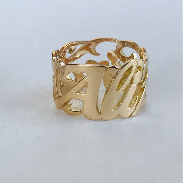 Latin Calligraphy Ring