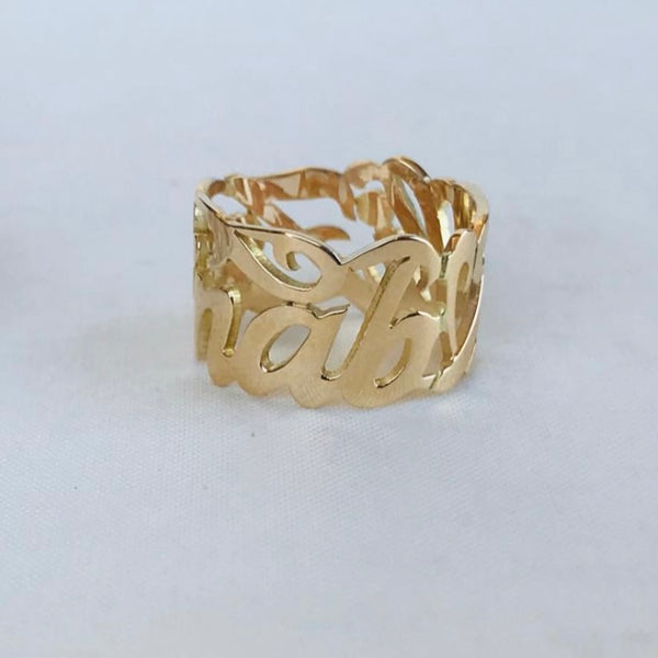 Latin Calligraphy Ring