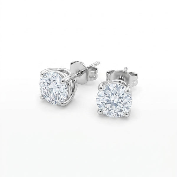 18K Gold 2.00 CTW Lab-Grown Diamond Stud Earrings