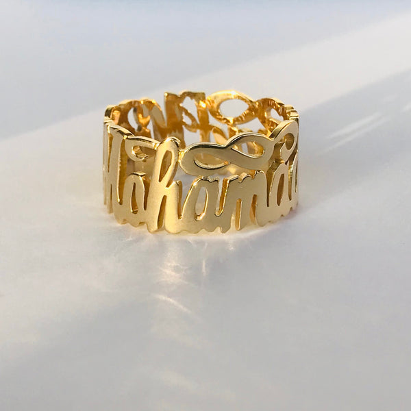 Latin Calligraphy Ring