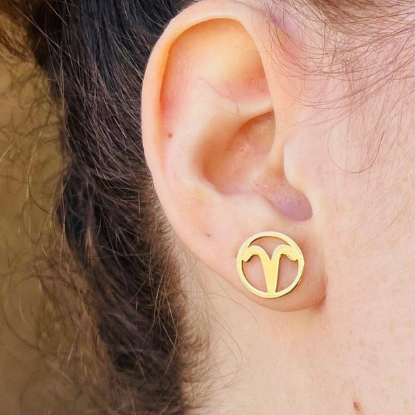 The Aries Zodiac Studs