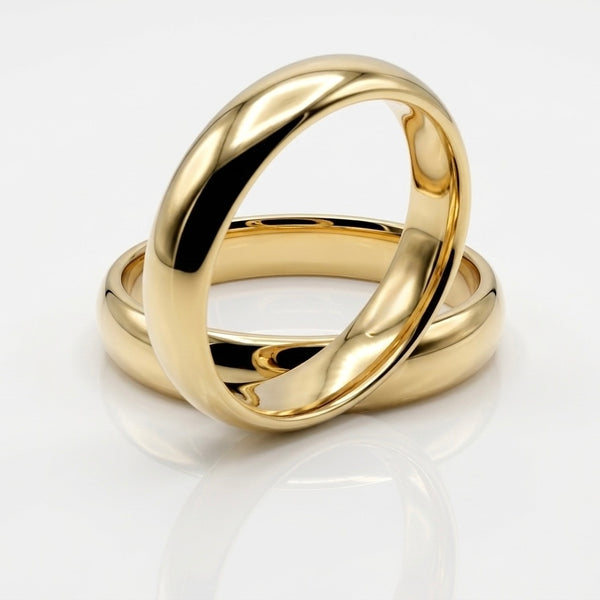 3.5mm High-Polished Classic Domed Wedding Band