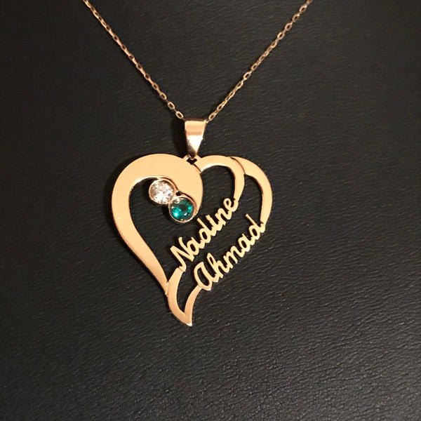 Personalised heart with 2 names