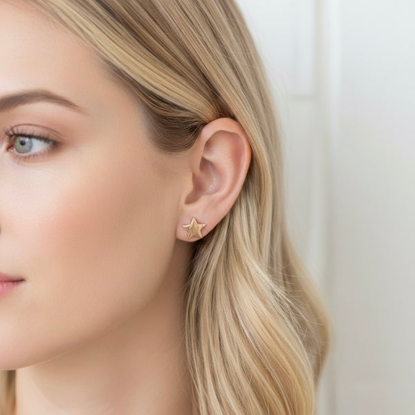 Star Shaped Stud Earrings