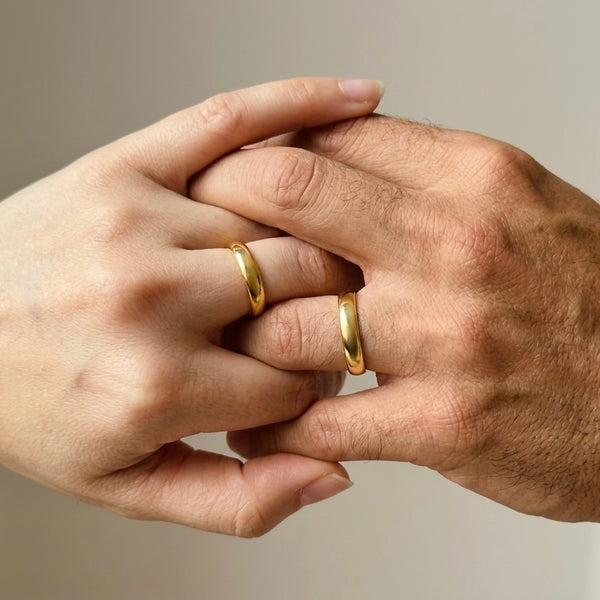 3.5mm High-Polished Classic Domed Wedding Band