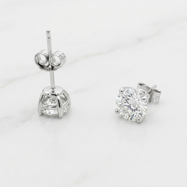18K Gold 2.00 CTW Lab-Grown Diamond Stud Earrings