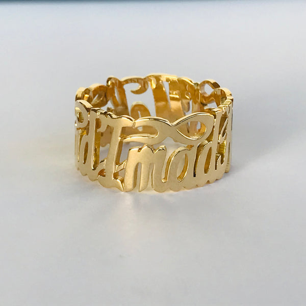 Latin Calligraphy Ring