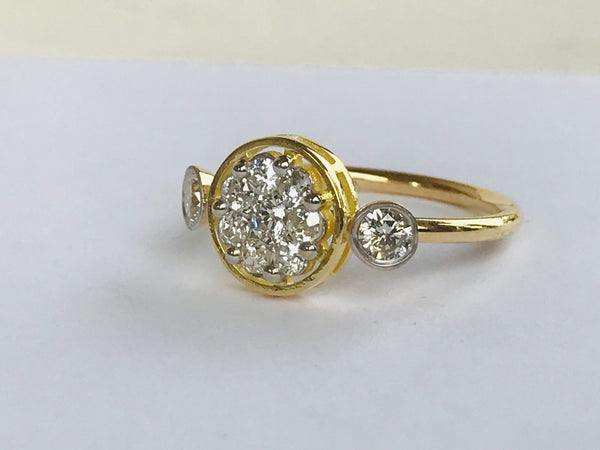 Circled Diamond Ring