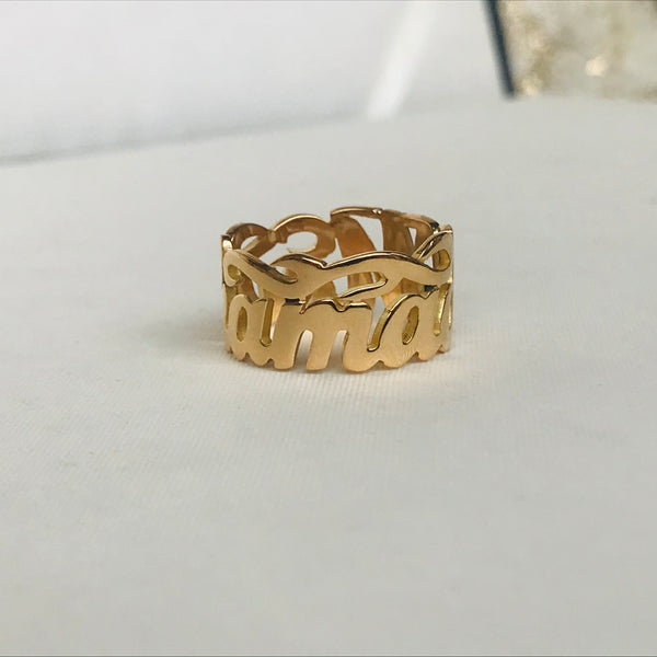 Latin Calligraphy Ring