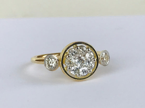 Circled Diamond Ring