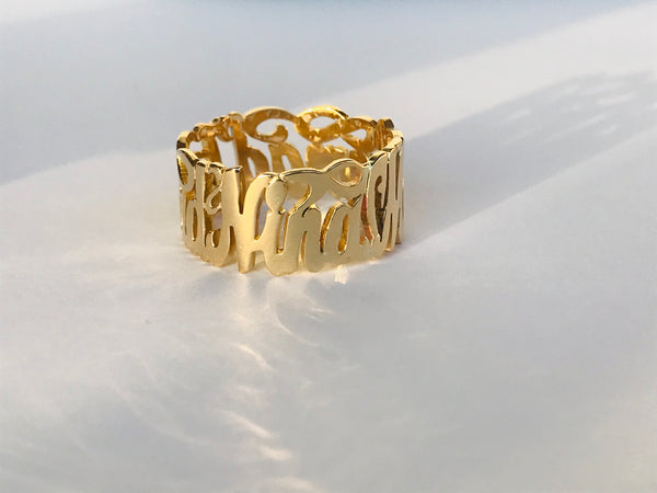 Latin Calligraphy Ring