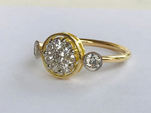 Circled Diamond Ring